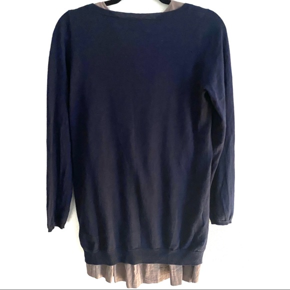 Comptoir des Cotonniers Attached Button Front Tank and Deep V Sweater Dress, S - Picture 2 of 7